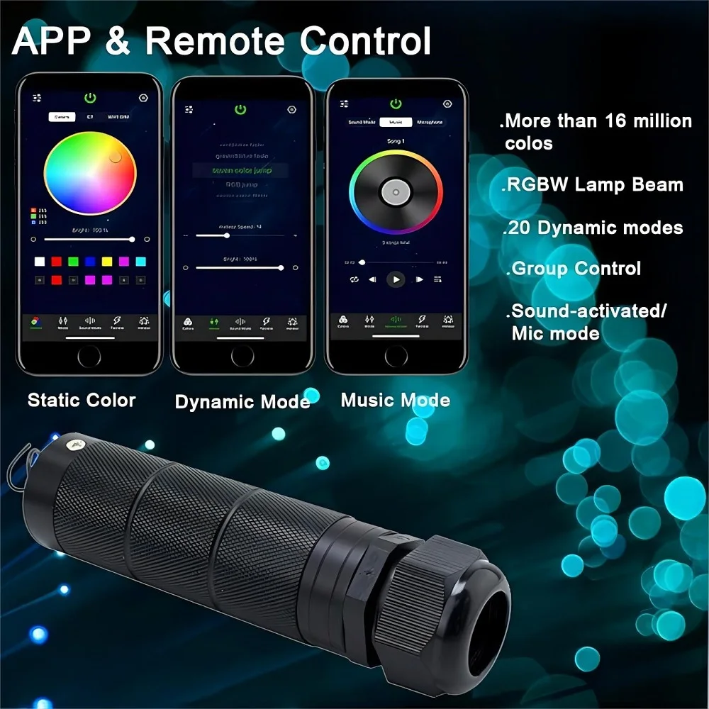 LED 지능형 광섬유 조명, 자동차 지붕 별이 빛나는 밤 색상 변경, 모바일 앱 적외선 리모컨, 12V