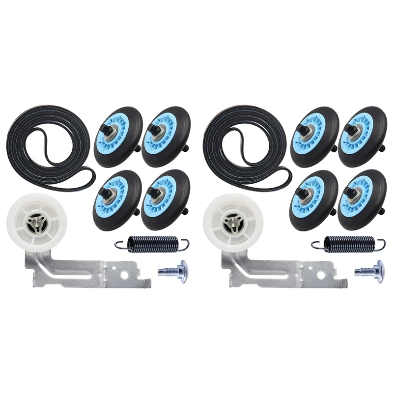 

Hot TOD-2Set For Samsung Dryer Includes DC97-16782A Dryer Roller DC93-00634A Idler Pulley 6602-001655 Dryer Belt