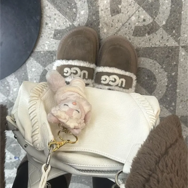 JIAERDI Hot Girls White Shoulder Bags Purse Women Fashionable Sweet Cute Underarm Bag Female Vintage Y2k Handbag Wallet 2025 New