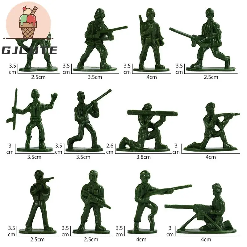 Children Toy Mini Classic Military Soldiers Figures Models Playset Desk Decor Toddler Army Men 100PCS for Action Figure