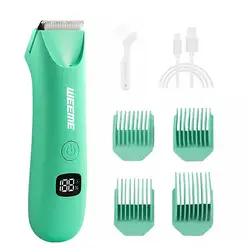 Men's Precision Grooming Trimmer with Digital Display - Multi - Functional & Portable Hair Remover (Light green)