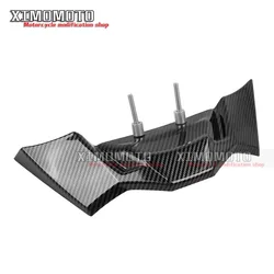 Aerodynamic Winglet Fairing for Motorcycles - Enhanced Downforce Spoiler for Naked Front (Carbon Fiber)