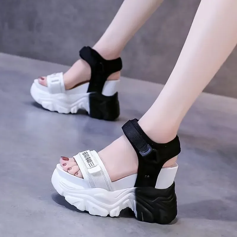 

Platform Sandals Women Summer Chunky High Heels Female Wedges Shoes Women Fish Toe Red Sandalia Feminina zapatos de verano mujer