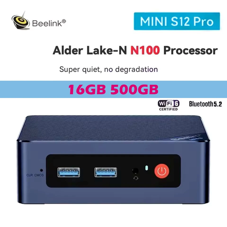 Beelink MINI S12 PRO N100 MINI S12 N95 Mini PC WiFi 6 BT 5.2 WiFi5