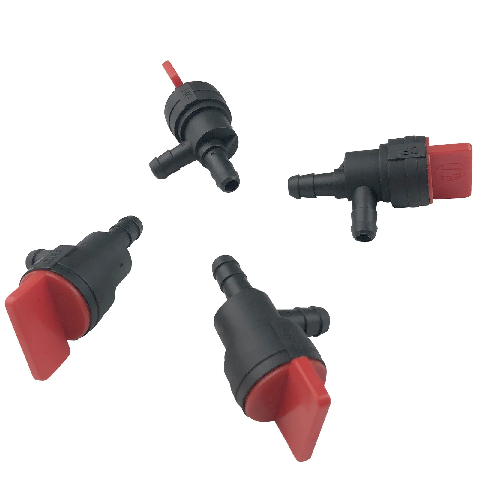 4Pc 1/4 Inch 90 Degree Fuel Shut Off Valve Fit For SureFit/Stens/Oregon/MTD/Cub Cadet for Briggs & Stratton 494769 698181 697944