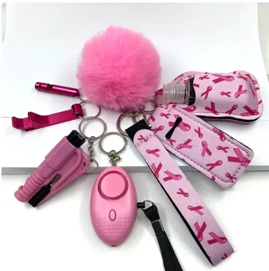 Self Defense Security Keychain Set Safety Key Ring Full Set With Personal Alarm Protective Keychain Accessories For Women Girls 4