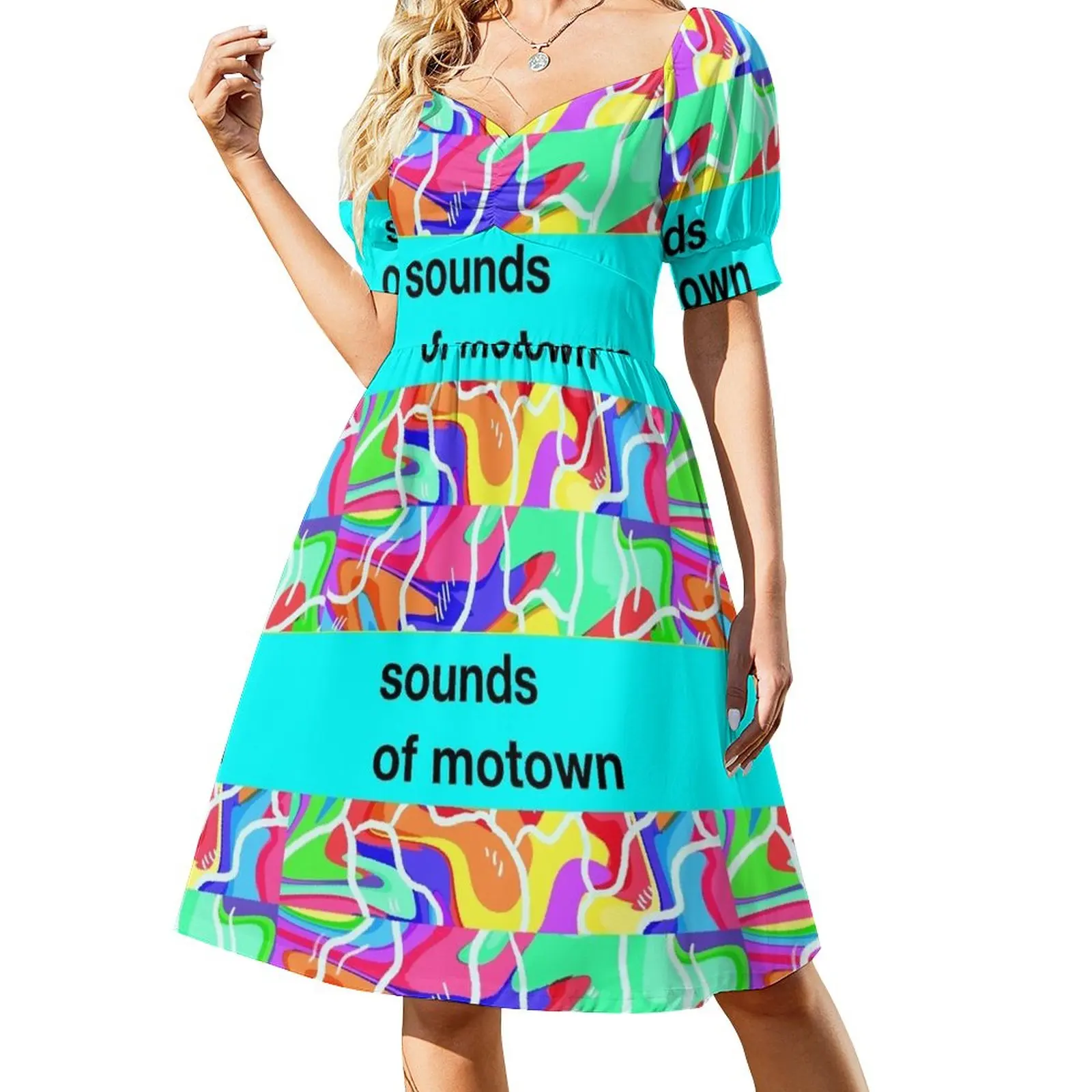 

Женское платье без рукавов Sound of motown, элегантная Роскошная пляжная одежда, летняя одежда для женщин с юбкой