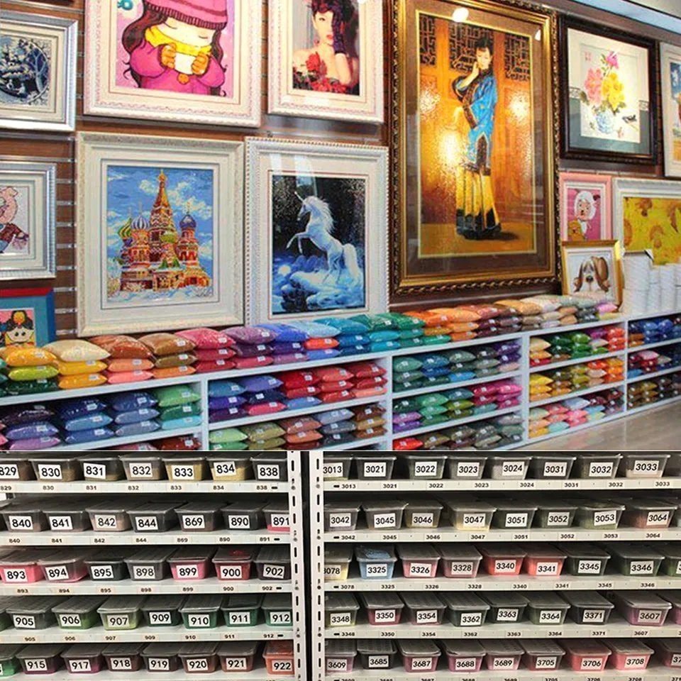 Diamond Painting Accessories AZQSD Diamond Painting Accessories Square & Round Drill Crystal DMC Picture Of Rhinestones