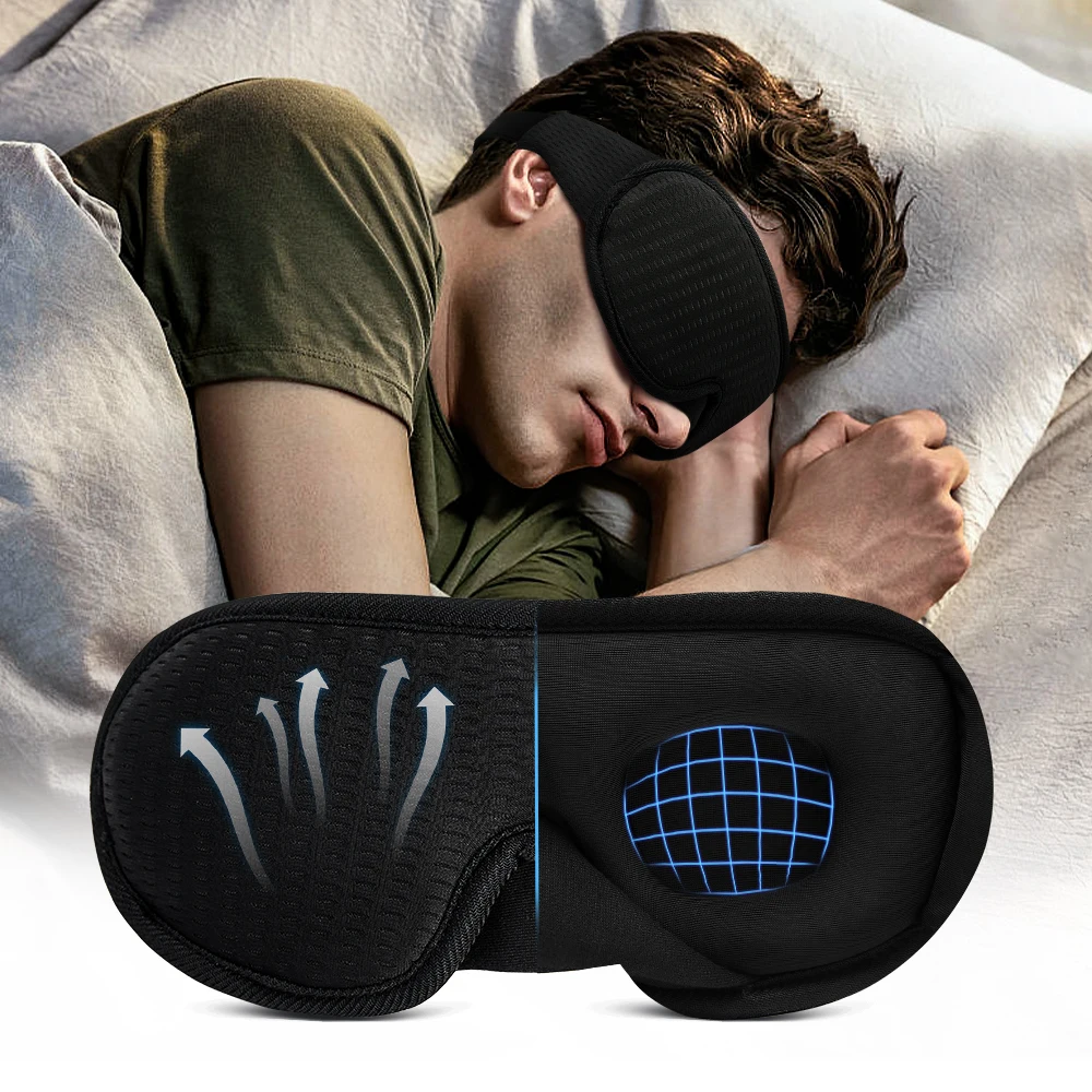 Ultra-Comfort 3D Contoured Sleep Mask - Breathable & Smooth Eye Shade for Relaxation and Travel