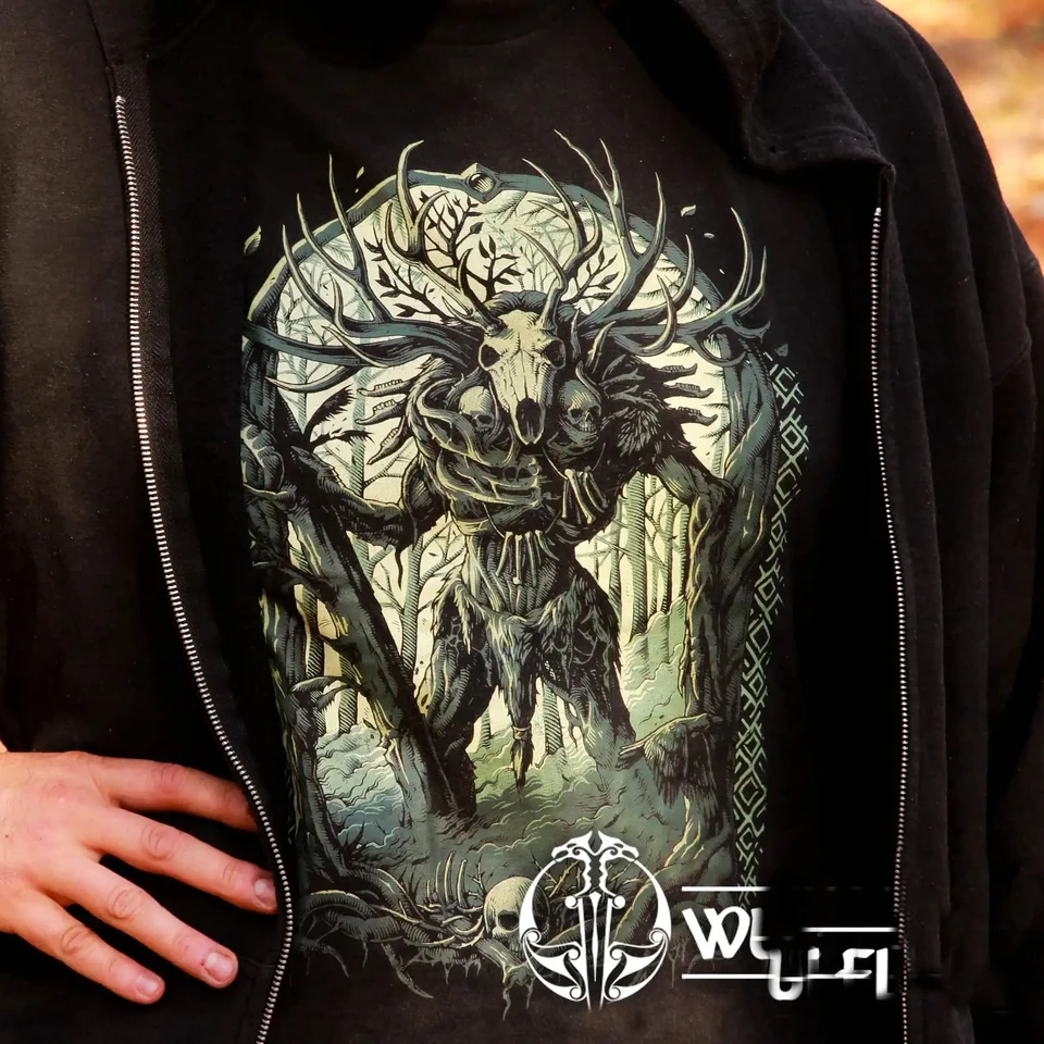 T-shirt Officiel VOLKOLAK - Pagan Folk Metal, Taille L, Noir, Neuf Sans étiquettes