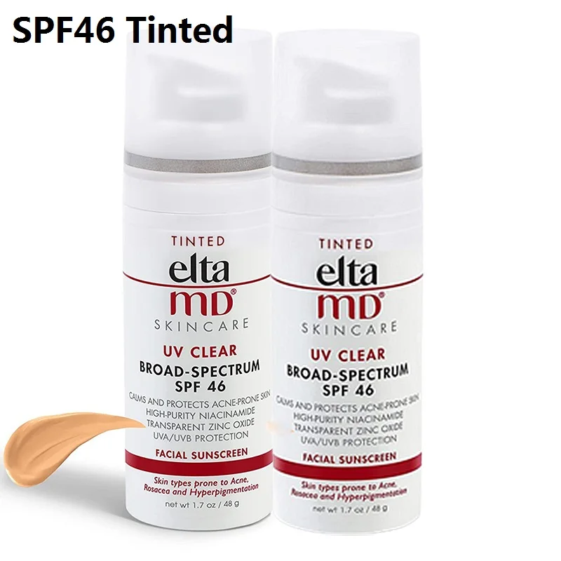 2pcs Elta Md Uv Spf46 Face Sunscreen Tinted Broadspectrum Makeup