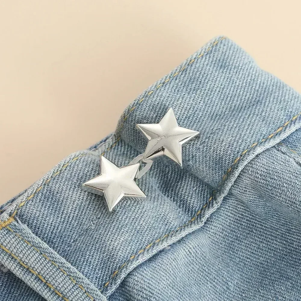 1pair Jeans Button Adjustable Clips for Pant Skirts Waist Tightener Buckle Snap Button Adjuster Pants Pin Retractable Button 6