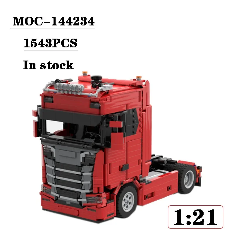 

Building Block MOC-144234 Semi-trailer Truck Scale 1:21 Model 1543PCS Children and Boys Puzzle Education Birthday Christmas Gift