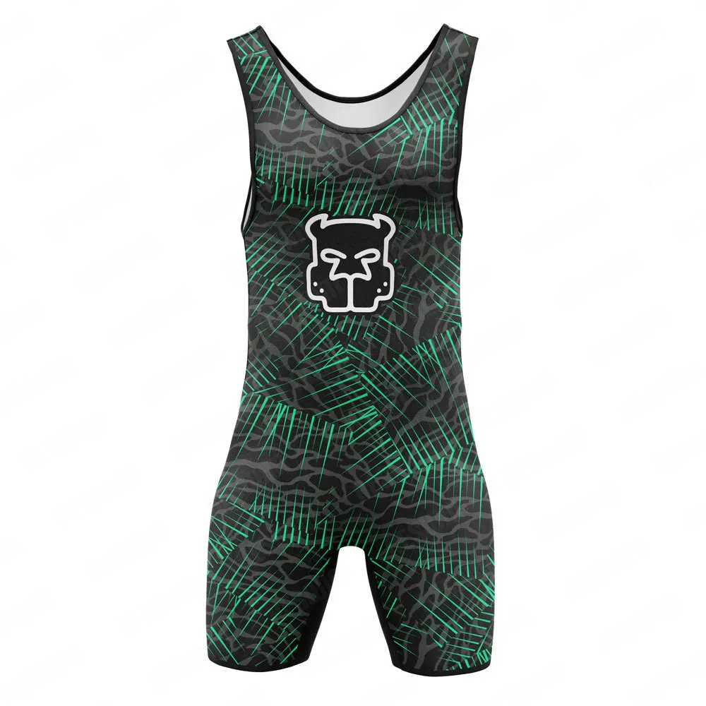 Mens Wrestling Singlet Bodysuit Tummy Control Wear Underwear GYM Triathlon PowerLifting Quick Dry Swimming Running Skinsuit