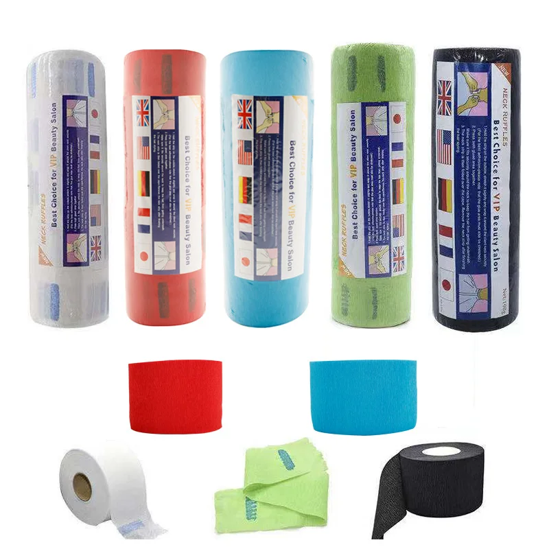 Barber Neck Paper Disposable Muffler Paper Hair Cutting Accessory Collar Covering Hairdressing Tools 1volume