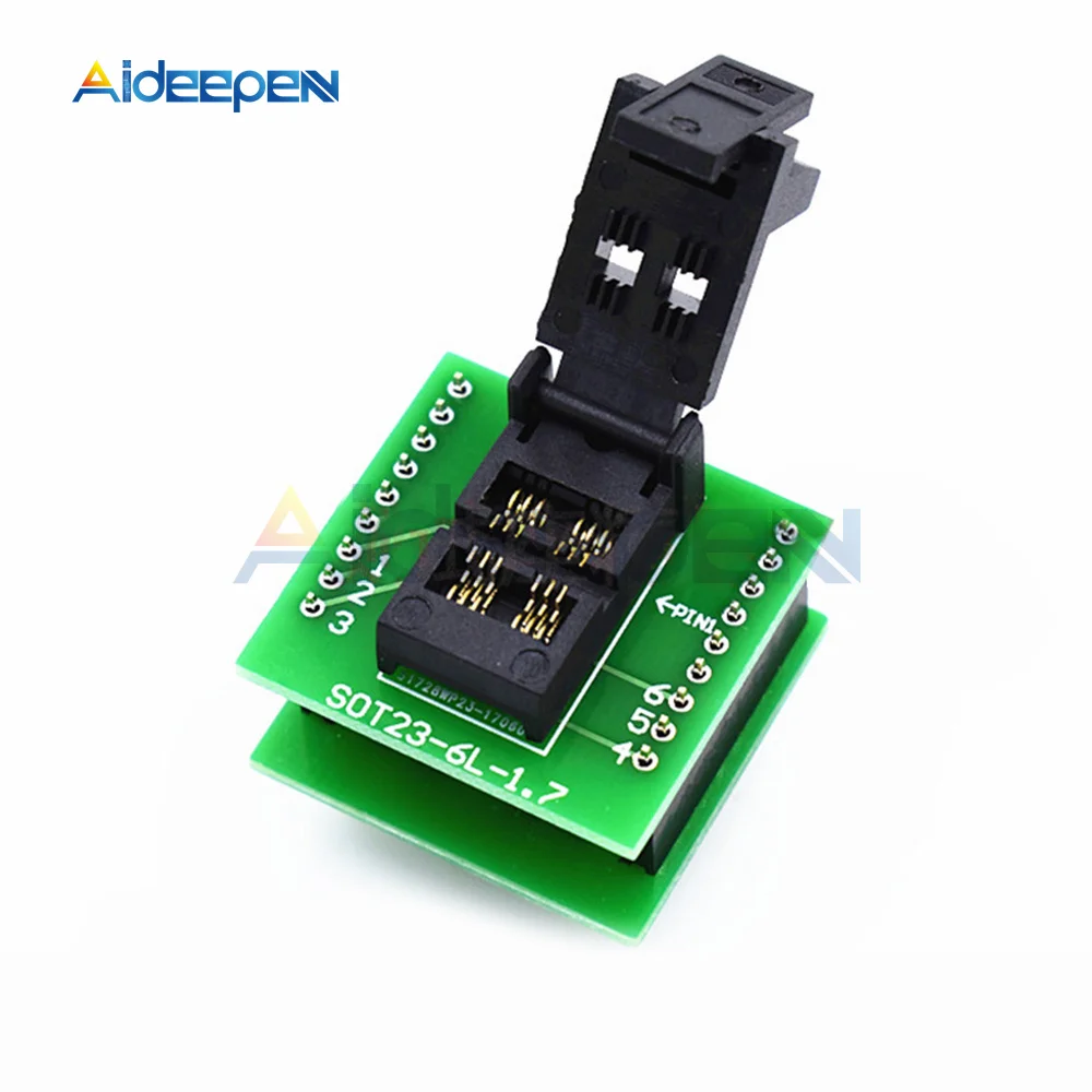 

Aging Test Seat SOT23-3-6L-1.7mm Burning Socket Fixture Plastic Width 1.7MM SOT23 Programmer Adapter Chip Test Socket