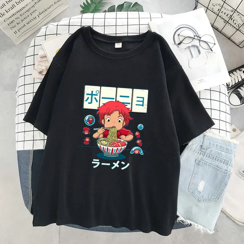 Tanie Hayao Harajuku T koszula kobiety Studio Ghibli Totoro Miyazaki Cartoon sklep