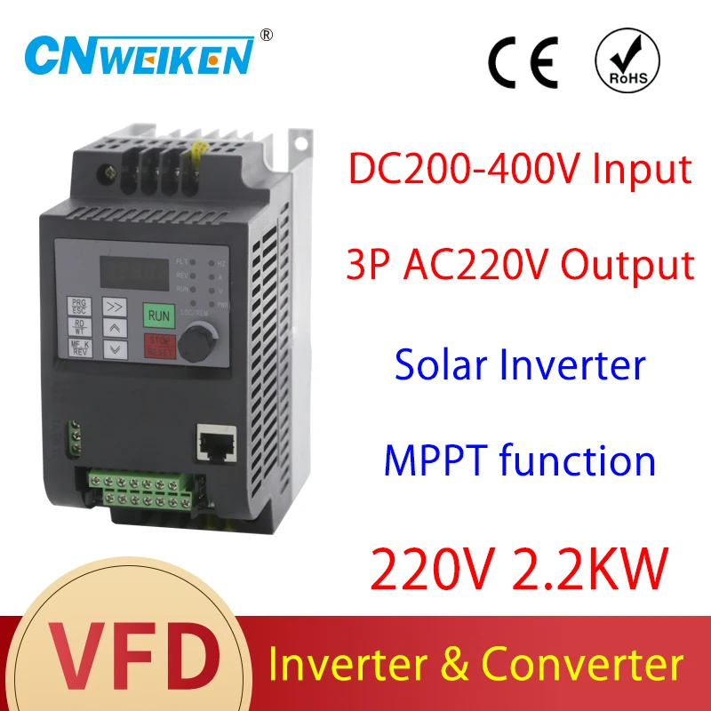 

Water Pump Constant Pressure Water Supply Special Solar VFD Inverter Frequency Converter three-phase 220V 2.2KW