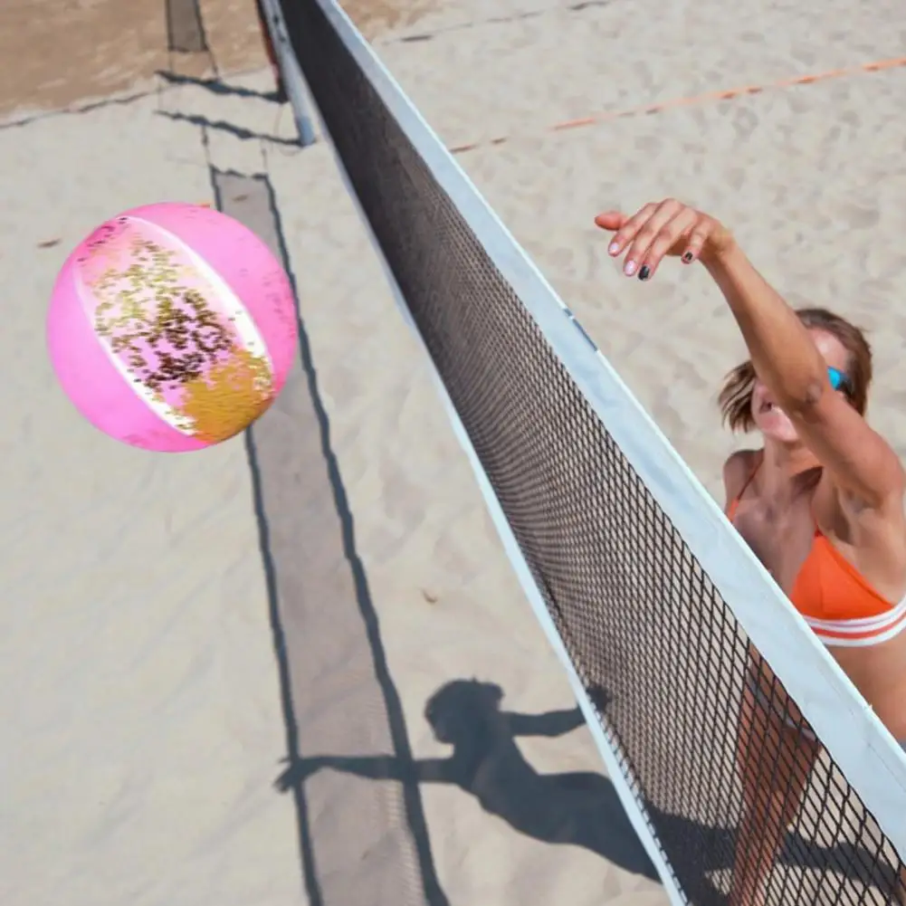 Glitter Inflatable Beach Ball Set Pump Sparkling Pool Toys Kids Toddlers Summer Parties Sand Play Water Fun water toys inflatable water toys inflatable ball toys inflatable swimming pool toy