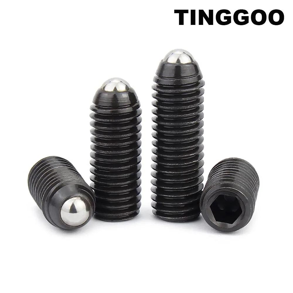 1/20pc M3 M4 M5 M6 M8 M10 M12 M16 Black Grade 12.9 Steel Hex Socket Allen Spring Ball Plunger Grub Headless Bolt Point Set Screw