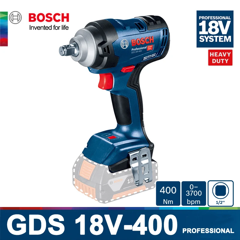 Гайковерт Bosch GDS Аккумуляторный ударный, 18-400 нм