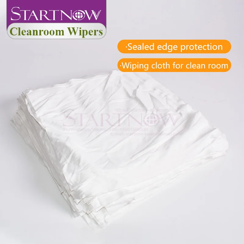 Startnow 100% 폴리에스터 클린룸 와이퍼, 유리 및 LCD 스크린 및 레이저 렌즈 청소 천 도구, 9 인치 x 9 인치, 100 개/백