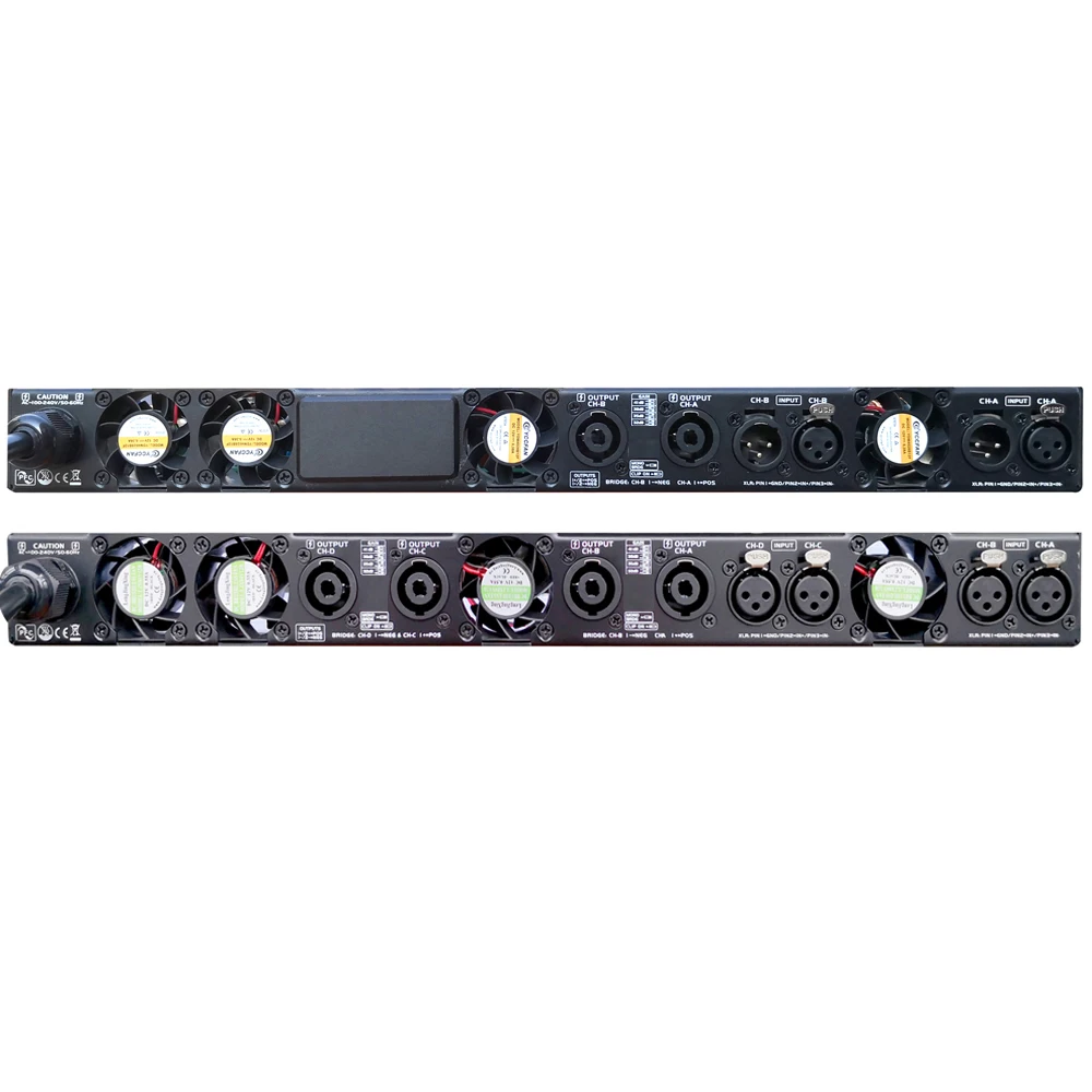 1U Class D Digital Power Amplifiers With DSP 4Channels 10000watts 2ohms Workable Pro Audio Amplifier for Big Speakers