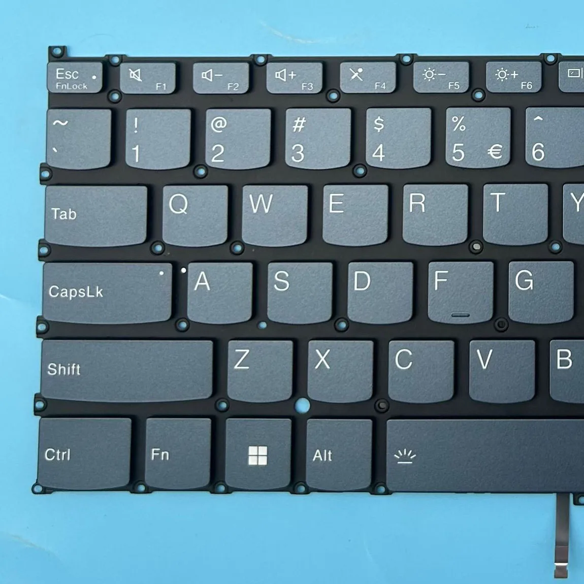 Backlit English/Russian/Latin Spanish Keyboard in Blue/Tidal Teal for Lenovo Yoga and Slim Series
