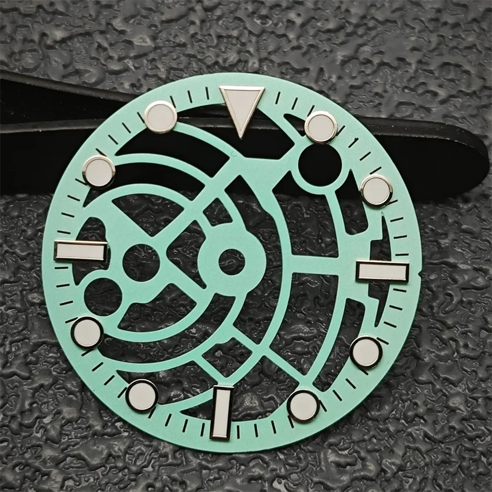 Hollowed Watch Dial 28.5mm with Strong Luminous Glow - Premium Watch Face Accessory