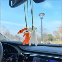 1pcs Sunlight Color Changing Roast Duck Hanig Pendant Creative Car Rearview Mirror Decoration Cute Swing Duck Lanyard Ornament 2