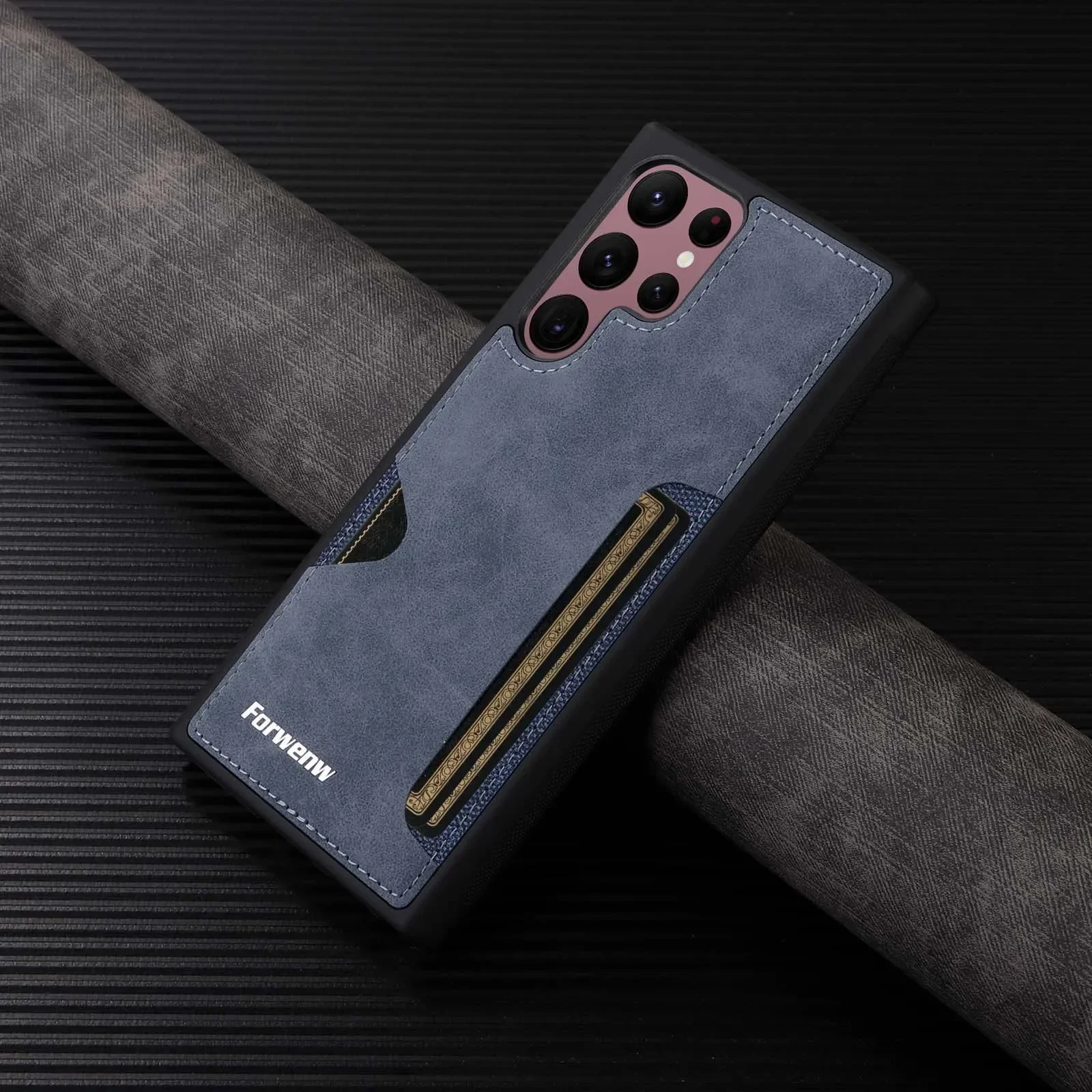 Phone Case Retro Card Solt Leather Cover For Samsung Galaxy S24 S25 Ultra S23 FE S22 Plus A15 A25 A35 A14 A24 A34 A54 A13 A23 A33 A53
