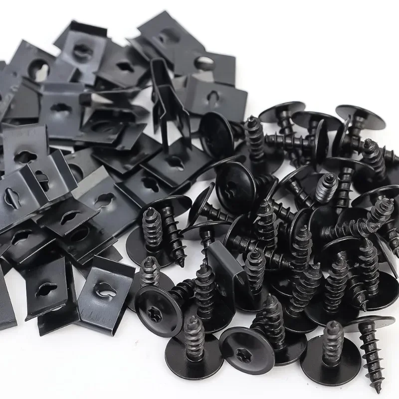 Auto Fasteners Self-tapping Screw Car Metal U-shaped Spacers Kit Auto Motorcycle Modification Accessories