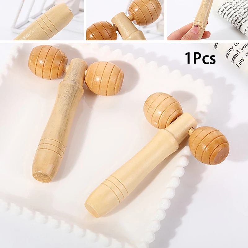 

Wooden Oval Roller Massager Portable Leisure Massager Facial Meridian Neck Muscle Rolling Massage Hammer Relieve Muscle Pain