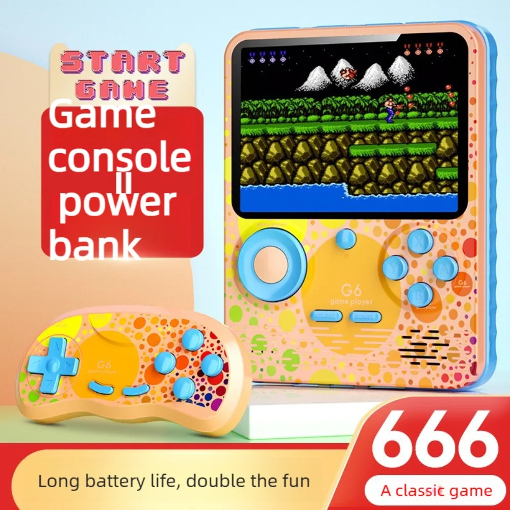 G7 Retro Handheld Game Console, 3.5-Inch LCD,  Built-In 666 Games,Portable Gaming Console, USB Charging Cable, AV Output Cable - 3