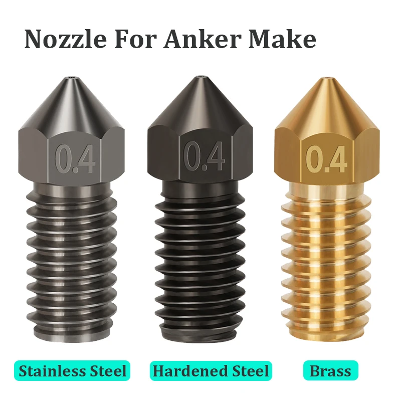 ForAnkerMakeNozzlesM6ThreadHardenedSteelBrassNozzleFor