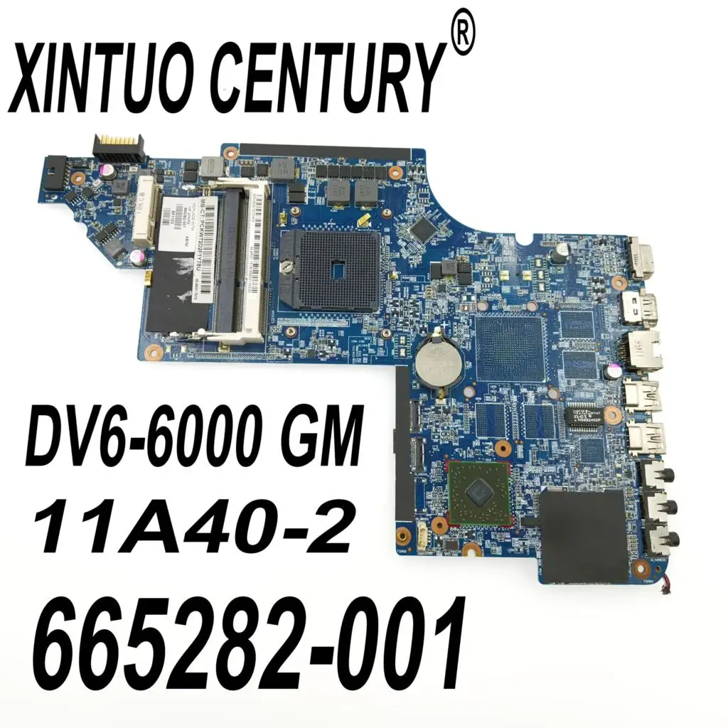

Материнская плата 665282-001 665282-601 для ноутбука HP Pavilion DV6, DV6-6000, сокет FS1, DDR3, 100% процессора