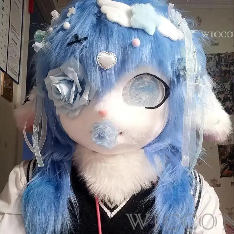 Fursuit Kigurumi Headsets Furry Cosplay Costumes Rubbit Doll Cat Costumes Animal Heads Wearable Kig Headsets Lolita