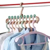 1/2pcs Magic Multi-port Support Hangers for Clothes Drying Rack Multifunction Plastic Clothes Rack Drying Hanger Storage Hangers 3