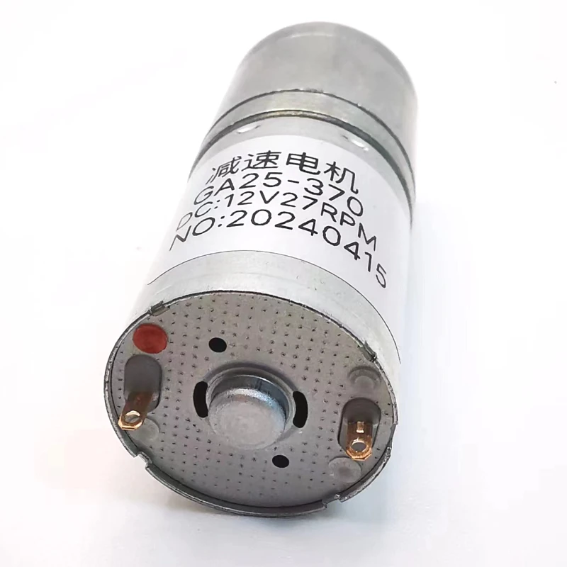 Produktbild von JGA25-370 Getriebemotor 6V/12V/24V Gleichstrommotor Mit Rad – Drehzahl 12-1360 U/min, 4mm Welle