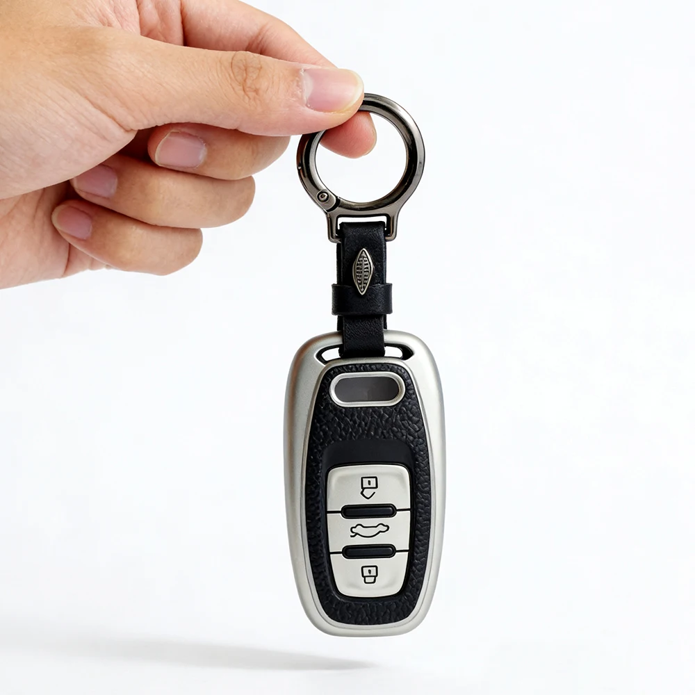 Premium Leather Shell Fob Key Case Cover Accessories