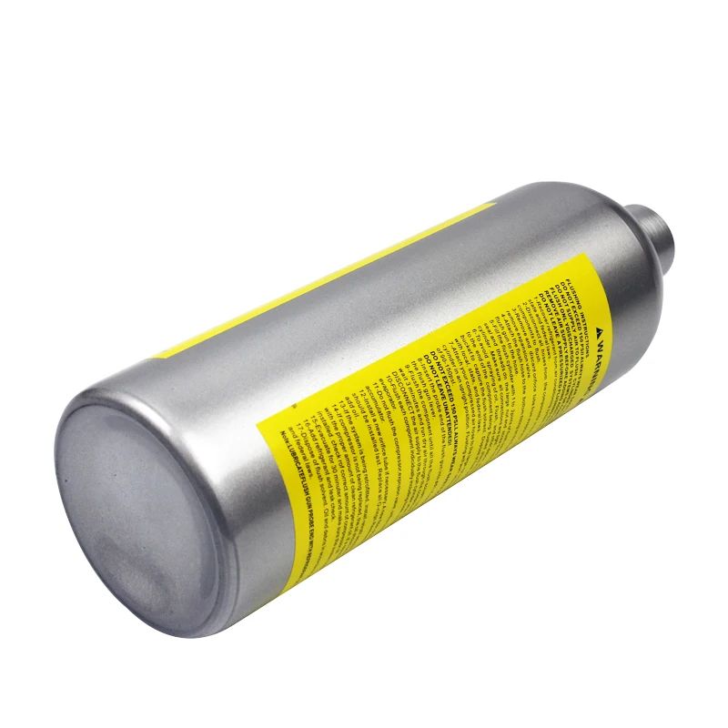 자동차 A/C 시스템 파이프라인 플러싱 도구 세트, 자동차 에어컨 파이프 청소 병, 알루미늄 합금 소재