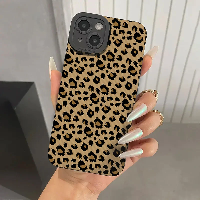 thumbnail image 1 of Funda de teléfono con estampado de leopardo, carcasa a prueba de golpes para iPhone 15, 14, 13, 12, 11, 16 Pro Max, XS, X, XR, 7, 8 Plus, SE 2, 1 of 5