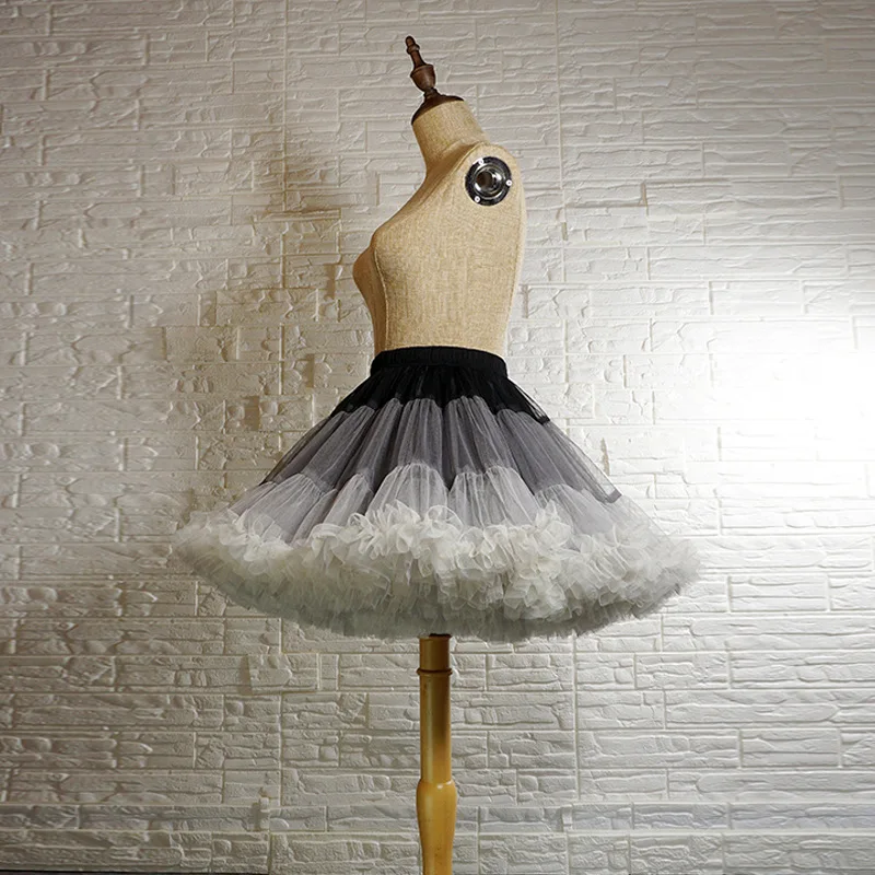Multilayer White Petticoat Fluffy Lolita Skirt Support Boneless Soft Yarn Canopy Dress Accessories Girl Japan Cosplay Clothes