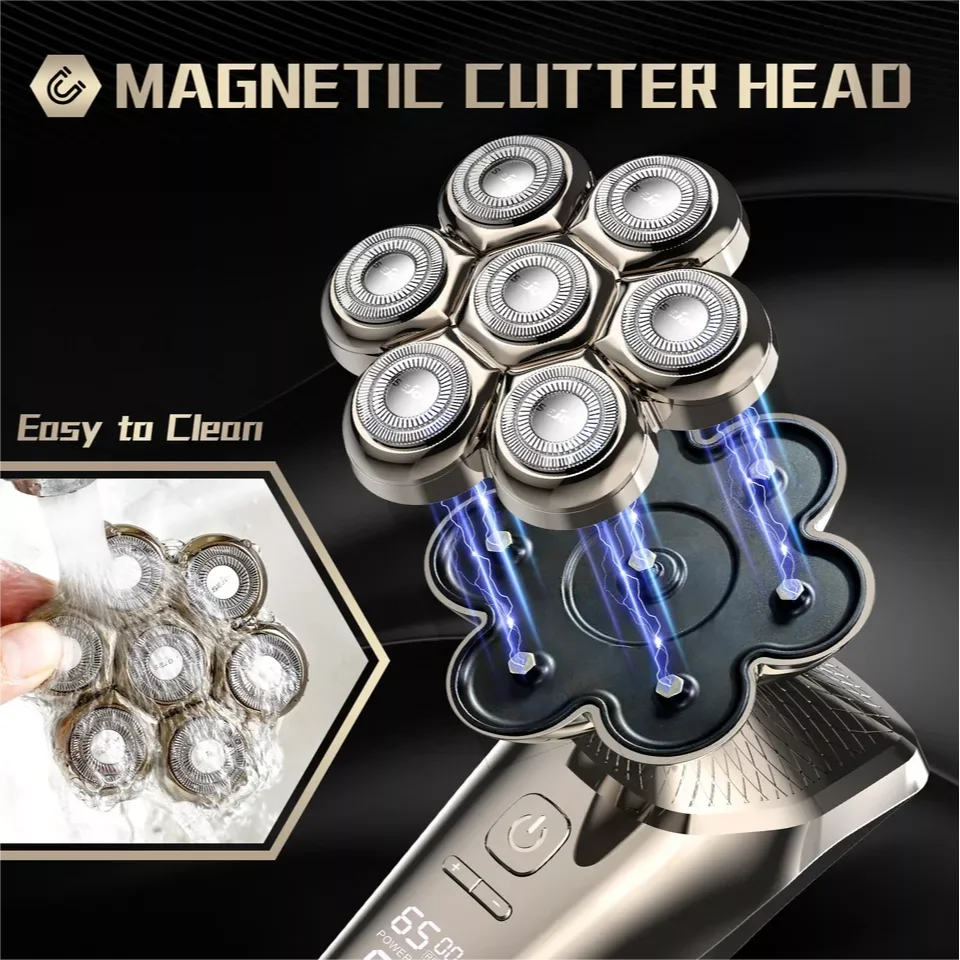 5IN1 Rotary Electric Shaver 7D Rechargeable Bald Head Beard Trimmer Razor electric shaver electric razor rotary shaver electrical rotary shaver cordless shaver