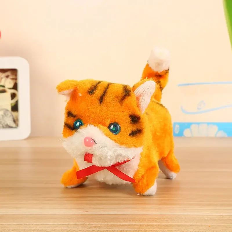 13cm Electric Robot Cat Plush Toy Lucky Cat Action Figure Calling Stuffed Soft Doll Mini Plush Shaking Birthday Dancing Toy