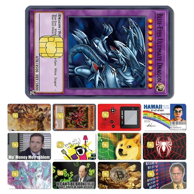  Holographic Credit Card Skin Sticker Cover/Anime Style Debit  Cards Stickers Decal (1) : Office Products