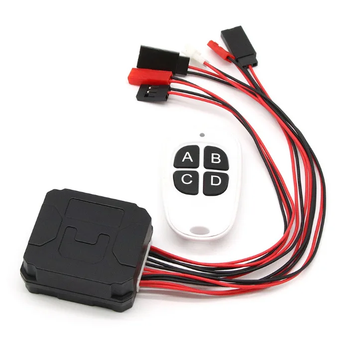 1/10 simulation climbing car TRX4 SCX10 D90 electric metal winch remote controller controller light group switch
