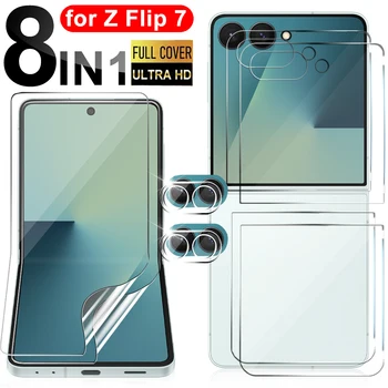 Pellicola idrogel per Samsung Z Flip 7 Z Flip 6 5 Proteggi schermo in vetro temperato e pellicole per lenti della fotocamera Protezione completa antigraffio