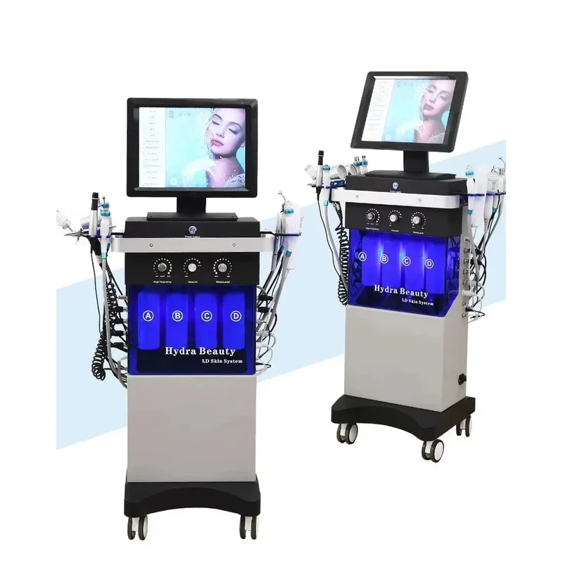 14 in 1 다이아몬드 필링 하이드로 페이셜 머신 워터젯 아쿠아 페이셜 진공 스킨케어 클리닝 리프팅 버블 스파 SLyric 최신형