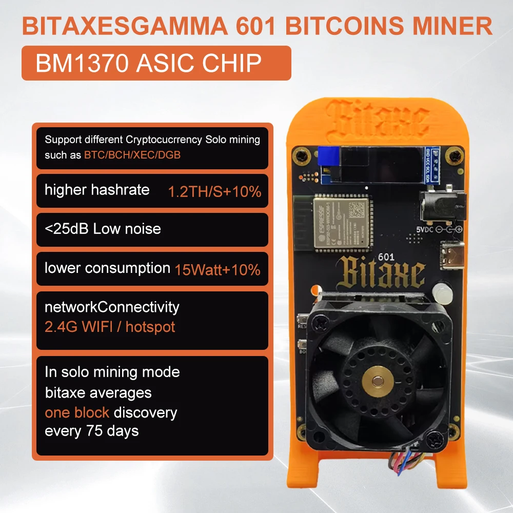 Bitaxe Gamma 601 Miner 1.2T 2.4G WIFI Bitcoin Miners Asic Chip From Bitaxe  Miner Antminer S21 Pro BTC Miner Wth EU Plug - AliExpress